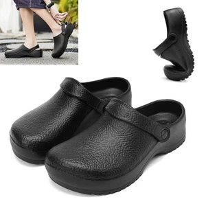 Safety Kitchen Non Slip Shoes Summer Oil Resistant Work Shoes Cushion Chef Shoes - Picture 1 of 9