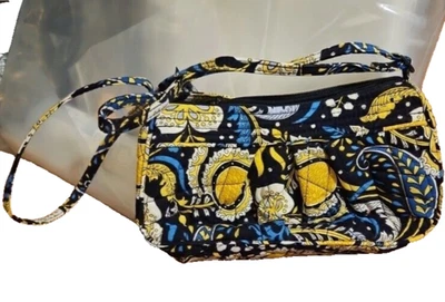 Bandolera Vera Bradley Frannie Retirada 2012 Ellie Azul Dorado Elefante Nueva sin Etiquetas Foto 1 de 4