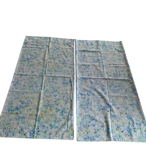 2 fundas de almohada retro vintage años 70 Springmaid Marvelaire King azul verde floral - Imagen 1 de 6
