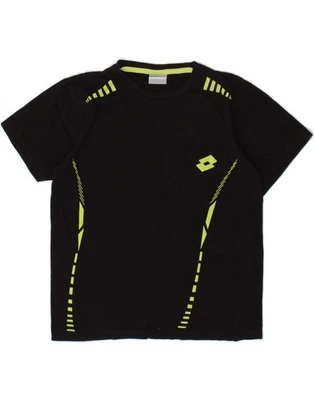 LOTTO Boys T-Shirt Top 11-12 Years Black Cotton AI08 - Image 1 of 3