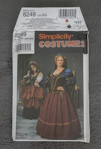 Simplicity Renaissance Medieval Costume Pattern 8249 Size GG Women 26W-32W UNCUT - Picture 1 of 2
