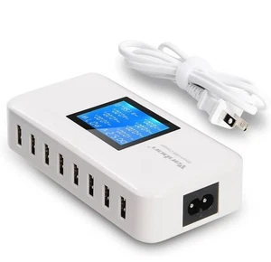 Vanbon BSG18W 60W White 8-Port Multiple USB Charger LCD Display 240V Max - Picture 1 of 8