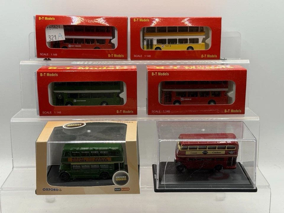 Lote de trabajo modelo autobús fundido a presión calibre N 1:148 modelos X6 B-T + ferrocarriles diecast Oxford Foto 1 de 4