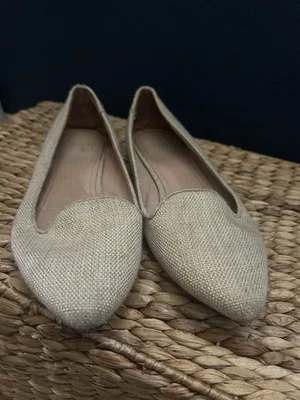 Mocasines planos para mujer Joie beige con textura Foto 1 de 4