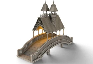 Décors Architecture médiéval - Pont en bois - Picture 1 of 3