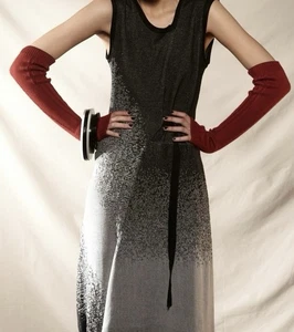 MM Sohn 100% cotton sleeveless tunic in black /charcoal gradient size 3/UK12 - Picture 1 of 12
