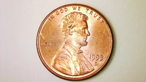1993 D Lincon cent with ddo in liberty date and mint mark. #006 - Picture 1 of 3