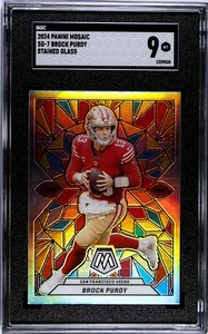 Brock Purdy SGC 9 SSP 2024 Mosaic Stained Glass #SG7 49ers Case Hit Rookie RC - Picture 1 of 2