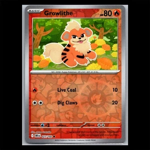 Growlithe 027/182 Reverse Holo - Destined Rivals Pokemon Card - Picture 1 of 1