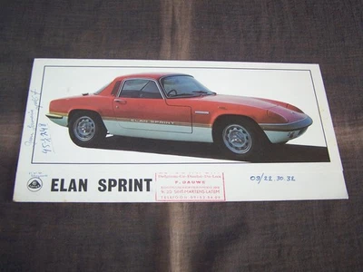 TOPRARITÄT Herrlicher Prospekt Lotus Elan Sprint von 1971 + Sonderdruck !!! — 第 1/4 张图片