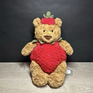 AUTENTICO❗️Orso Bartolomeo Fragola Jellycat - Nuovo con etichette Ritirato - SPEDIZIONE LO STESSO GIORNO! - Foto 1 di 4