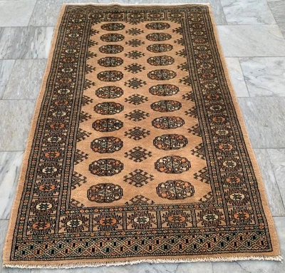 Afghan Rug, Vintage Mini Rug, Bokhara Design Rug, Boho Rug, Boho Rug 3x5 ft - Image 1 of 4