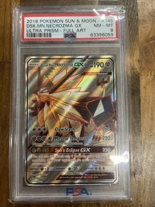 Graded PSA 8 2018 Pokémon Sun & Moon DSK MN Necrozma GX Ultra Prism #145 - Picture 1 of 2