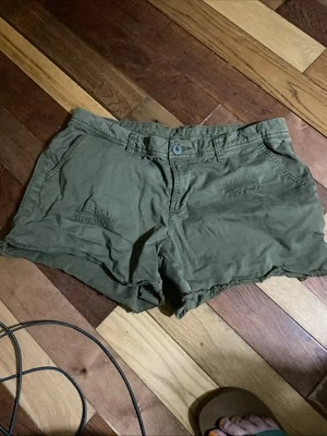 Pantalones Cortos Talla 14 Verde Oliva Claro Algodón Caqui Foto 1 de 4