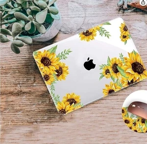 MacBook Air 13" Sunflower Plastic Hard Case W/ Keyboard Cover & Screen Protector - Picture 1 of 6