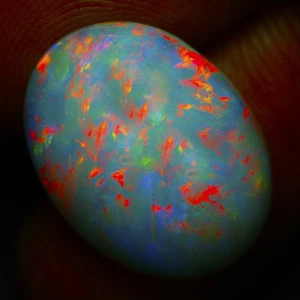 10.33Ct Oval 24.6X15.4 MM Multi Colors Dancing Ethiopia Real Rainbow Fire Opal - Picture 1 of 5