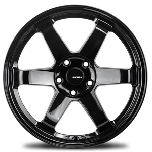 18x8.5 Gloss Black Wheels AVID1 AV06 5x100 38 (Set of 4) 73.1 - Picture 1 of 3