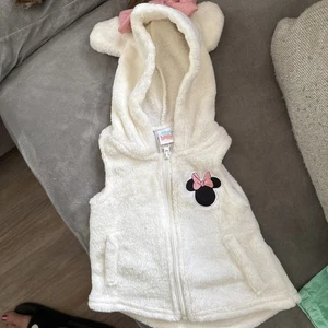 Disney Junior Minnie Neonato 3 Mesi Gilet Foderato Fuzzy Cappuccio Sherpa Morbido - Foto 1 di 6