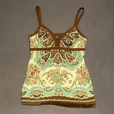 Top camisero Nicole Miller Y2K Boho para mujer con cremallera y botones para ajustar Foto 1 de 4