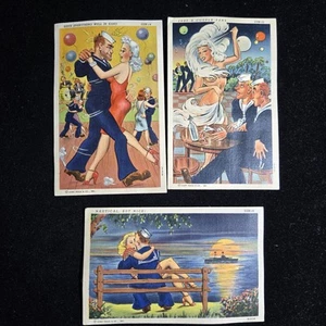 Comic Postcard WW2 US Navy Sailor Curt Teich 1940s - Picture 1 of 7