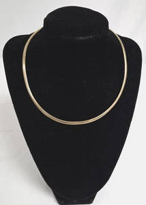 Collana in oro giallo catena Omega da 5 mm 16" 0,3 oz 11gr - Foto 1 di 10