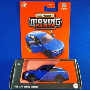 2024 Matchbox Moving Parts - 2022 Alfa Romeo Stelvio 4 Door Metallic Blue #42/50 - Picture 1 of 9