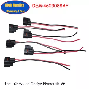 6*Ignition Coil Connector Harness Wire Pigtail For Chrysler Dodge Plymouth V6 - Foto 1 di 7