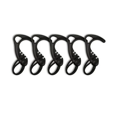 8TIMBER Gear Hook Black 5-Pack — Lightweight + Versatile S Hook for Backpacks and Clo...