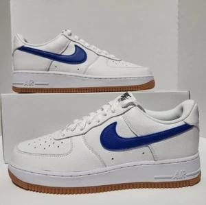 Nike Air Force 1 Low ID By You Men's Sz 10 NEW DN4162-991 White/Royal/Gum - Picture 1 of 6
