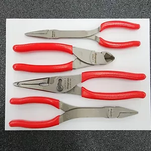 Snap-on Tools EE. UU. NUEVO 4 Piezas Rojo Alicate Cortador Lote Juego LN47ACF 908CF 609CF 87ACF - Imagen 1 de 12