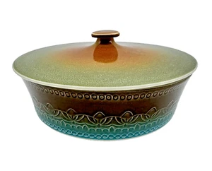 CAREFREE CALYPSO CHINA Covered Round Vegetable Bowl 8” Syracuse MCM USA - Picture 1 of 11