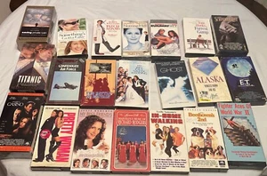 Posten 21 Vintage gemischte VHS Filme Meisterwerke Videokassetten verschiedene Genres - Bild 1 von 13