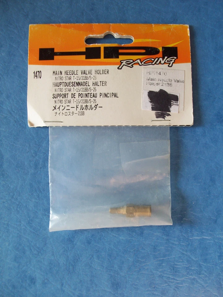 GENUINE HPI 1470 MAIN NEEDLE VALVE HOLDER NITRO STAR T-15 21BB S-25 #1470 NIP - Image 1 of 1