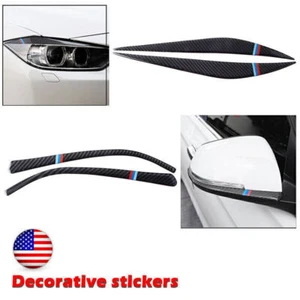 Carbon Fiber Rearview Mirror Cover Trim For BMW 1 2 3 4 Series F21 F30 F34 325i- - Picture 1 of 7