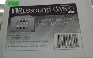 RUSSOUND WB-1 Speaker Impedance Matching Device - New in Box - Picture 1 of 4