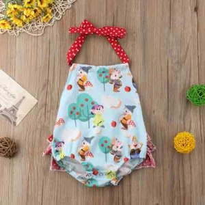 NEU Seven Dwarfs Schneewittchen Baby Mädchen Rüschen Strampler Overall Sonnenanzug - Bild 1 von 5