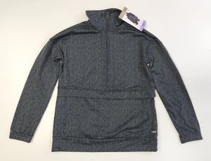 MONDETTA Women's Black Combo Sweatshirt Size XS X-Small 1/2 Zip Jacket NWT - Picture 1 of 3