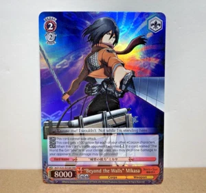 Weiss Schwarz Attack on Titan Mikasa Beyond the Walls RRR Holo - Picture 1 of 2
