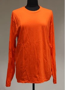 Port & Company Bright Orange Long Sleeve T-Shirt, Size: Medium - Picture 1 of 3