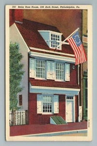 Cartolina Betsy Ross House Arch Street Philadelphia PA Pennsylvania - Foto 1 di 2