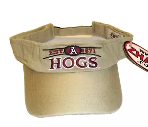 Arkansas Razorbacks Hogs Established 1871 Mens Zephyr Visor hat cap Ncaa New - Picture 1 of 3