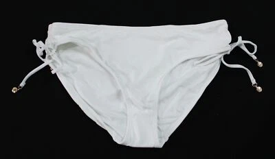 Parte inferior de natación Anna Cole cobertura completa con corbata lateral EJ3 blanca grande nueva con etiquetas Foto 1 de 3