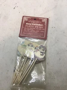 New Old Stock 1985 Kitty Cucumber Christmas Party Picks-12 Different Picks - Bild 1 von 2