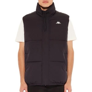 Kappa Men's Authentic Crey Puffer Vest Jacket Black Onyx Size Medium - Picture 1 of 3
