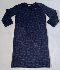 Abito maglione donna Boden blu nuovo disegno foglia glitter - taglia 6R - senza etichette - Foto 1 di 6