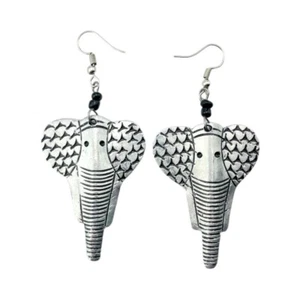 Africa Handmade Recycled Aluminum Elephant Earrings - Unique African Earrings - Picture 1 of 8