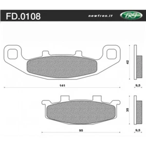 Newfren Front Brake Pads for Kawasaki KLR650 TENGAI 1990-1992 >Tour Organic - Picture 1 of 1
