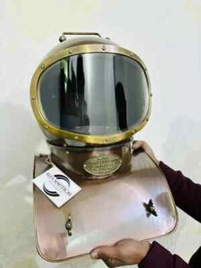 Antique WWII Brass Shallow Water Diving Helmet- - Picture 1 of 10