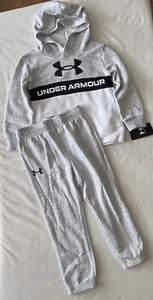 UNDER ARMOUR Little Boy’s Fleece Hoodie & Joggers Outfit, 2-Piece Set - 4 - Picture 1 of 8