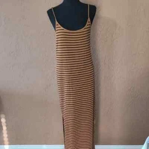 Maxi Vestido Free People FP Playa Tostado Correa de Espagueti Sin Mangas Talla L - Imagen 1 de 4